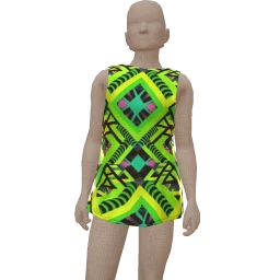 Delirious Neon Maze Sleeveless Rave Tee