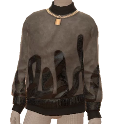 Prevail Dark Brown Scribble Jumper
