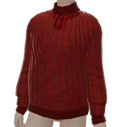 Delirious Red Metallic Knit Sweater