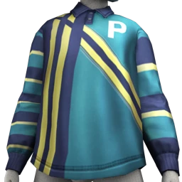 Prevail Twisted Rugby Top (Blue)