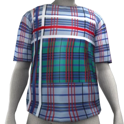 Prevail Plaid Perfect T-Shirt (Blue)