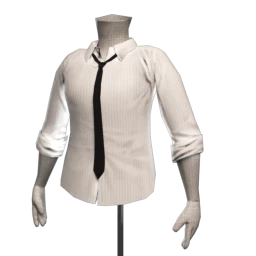 Striped Shirt with Black Tie