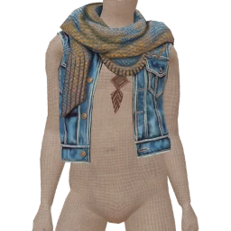 USAesthetics Destroyed Denim Sleeveless Shirt