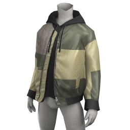 Khaki Cut And Sew Oversized Bomber Jacket