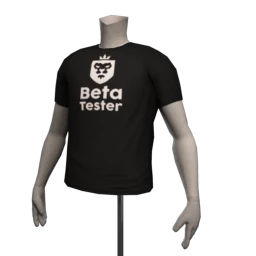 Male Closed Beta Tester T-Shirt - Black