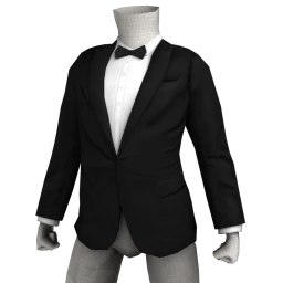 Designer Tuxedo with Colour Bow Tie - Black