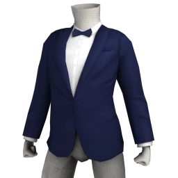 Designer Tuxedo with Colour Bow Tie - Blue
