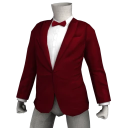 Designer Tuxedo with Colour Bow Tie - Red