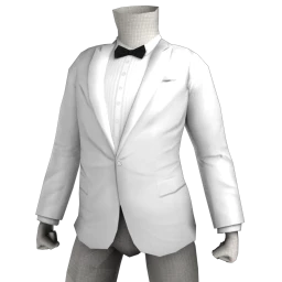 Designer Tuxedo with Colour Bow Tie - White