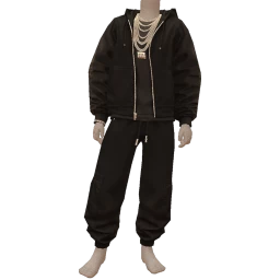 USAesthetics Black Denim Street Sports Outfit