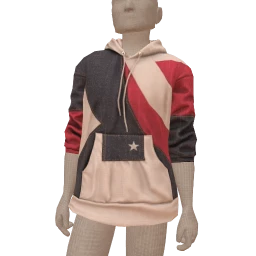 USAesthetics Bias Cut Panelled Hoodie