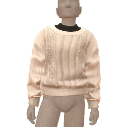 USAesthetics Cozy White Knit Sweater And T-Shirt