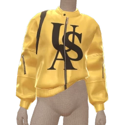 USAesthetics Oversized Yellow Leather Jacket