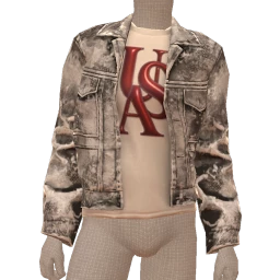 USAesthetics White Distressed USA Jacket