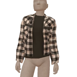 USAesthetics Black And White Check Flannel Shirt