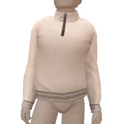 Foal Minimalist White Half Zip Sweater