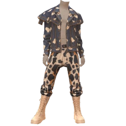USAesthetics Denim & Cow Print Fun Outfit