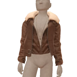 Front Row Brown Leather Sherpa Jacket