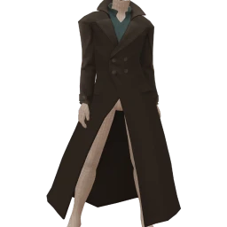 La Haute Couture Black Wool Overcoat