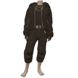 Yume Charm Black Fur Suit