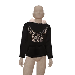 Yume Grumpy Bunny Black Sweatshirt