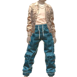 Yume Iridescent Cargo Trousers Outfit