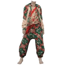 Drop Science Green And Red Festive Print Outfit