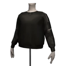 Crew Neck Zipper Design Sweatshirt