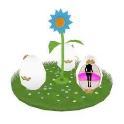 Cosmos Spring Garden Egg Ride - Interactive