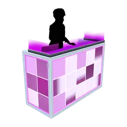 Cosmos Pink Everything Animated DJ Table - Interactive