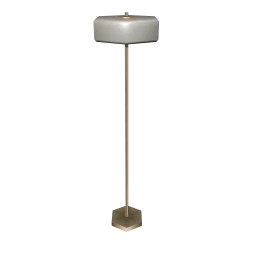 Gold & White Deco Floor Lamp