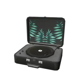 Emboss Tropical Fronds Record Player