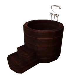 Mohogany Panelled Japanese Bathtub