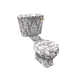 Luxe Waves Below Toilet