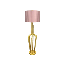 Luxe Blush Gold Floor Lamp