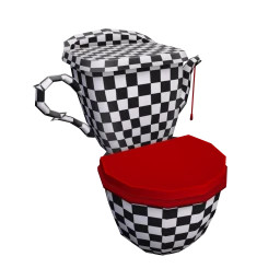 Mod Checkered Teacup Toilet