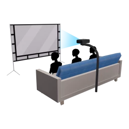 Mod Film Experts Projector & Sofa
