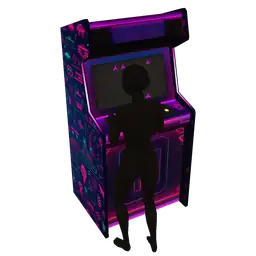 Mod Purple Neon Gamer Arcade - Interactive