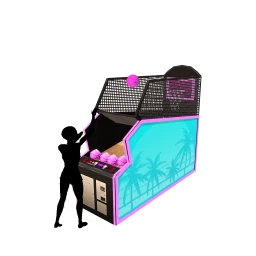 Decor Sunset Beach Basketball Arcade Machine - Interactive