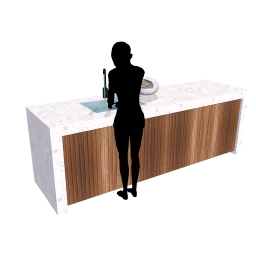 they. Marble Workspace Sink