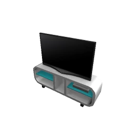 Figment Curve TV and Stand - White