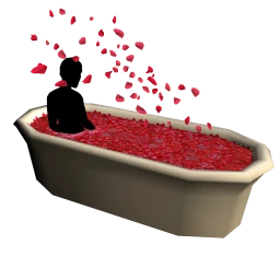 Bath with Rose Petals
