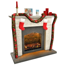 Cosmos Lavish Christmas Fireplace