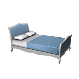 Chic Blue Double Bed