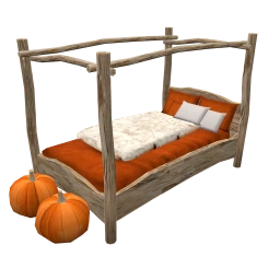 Cosmos Autumnal Wooden Frame Bed