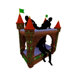 Cosmos One Up Red Bunk Bed