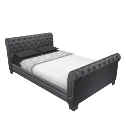 Kate Queen Vinyl Bed in Grey