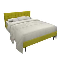 Linnea Queen Fabric Bed In Wheatgrass 