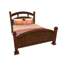 Loft Western Wooden Double Bed