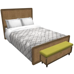 Luxe Wicker Cane Bed